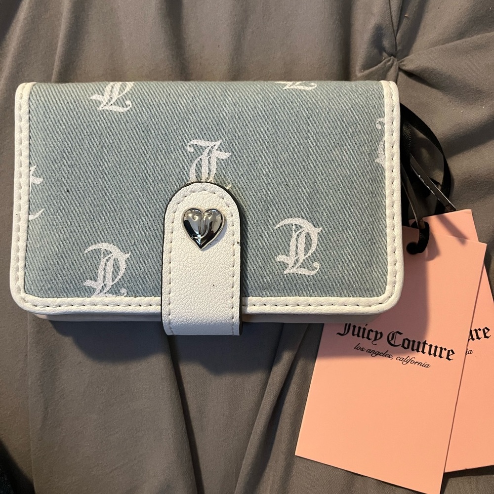 Juicy Couture Blue and White Wallet